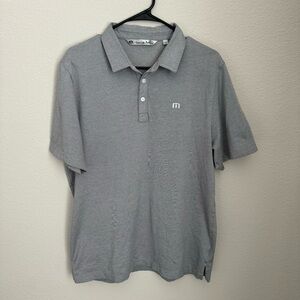 Men’s Travis Mathew grey golf polo, size large